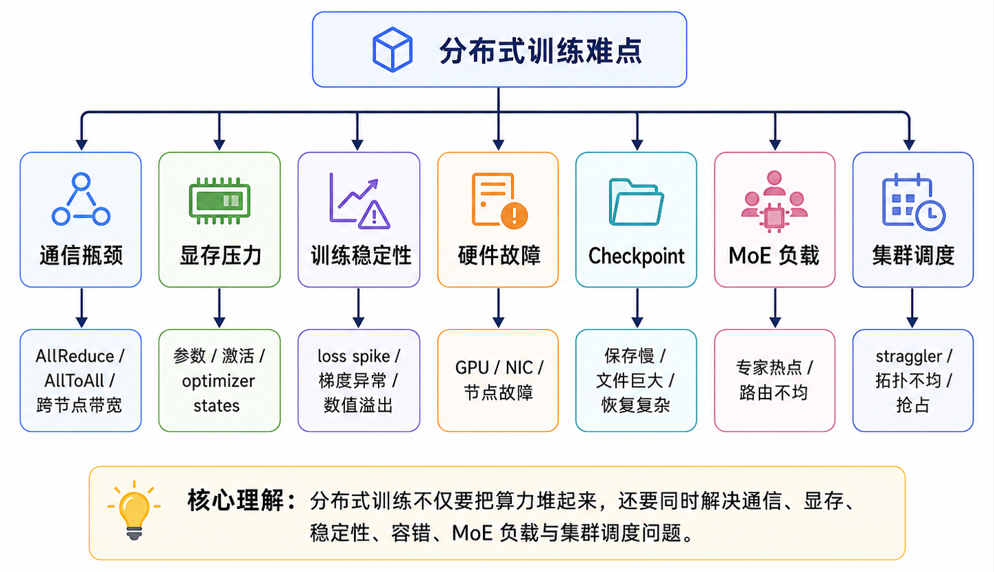 千卡训练的难点