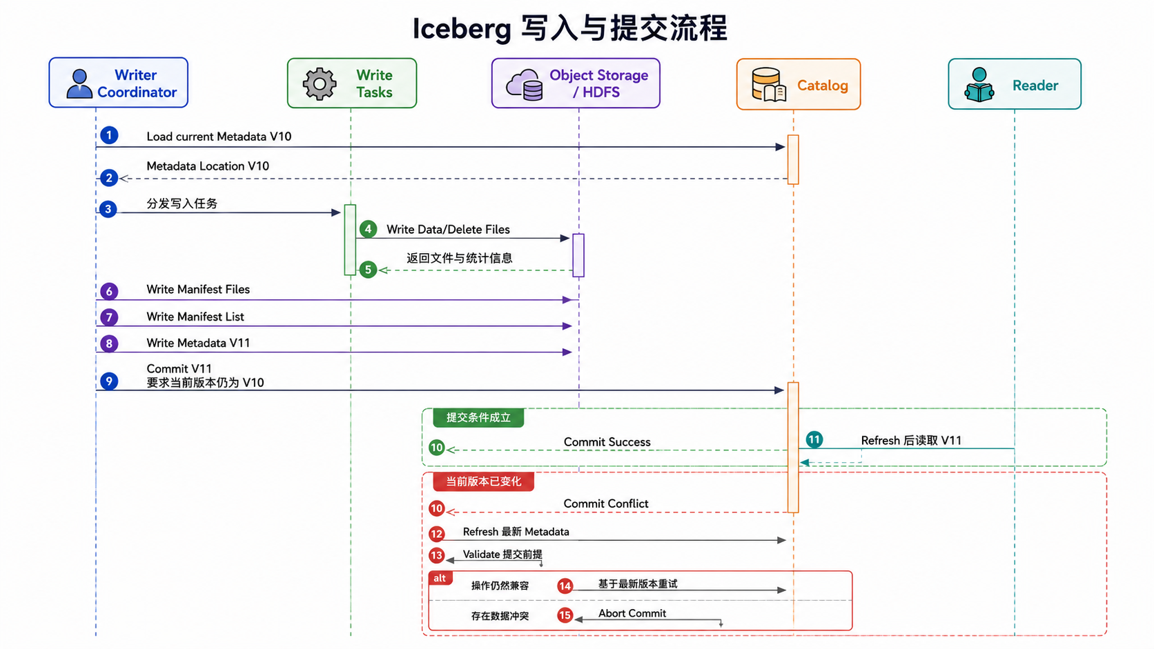 Iceberg Writer 原子提交流程