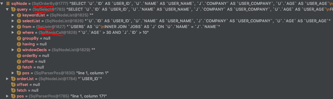 SqlNode 结果